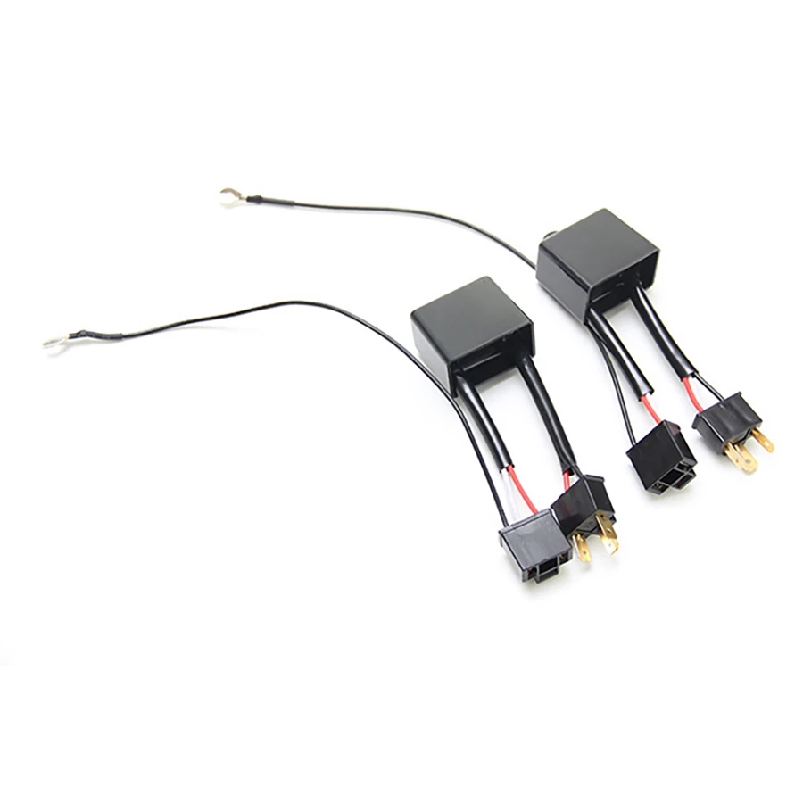 LED Headlight Polarity Converter Fault Eliminator Decoder HID H4 Xenon Lamp Positive and Negative Converter-White