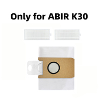 Original Spare Parts Pack for Robot Vacuum Cleaner ABIR K30, Including,HEPA Filter 2pcs,Dust Collection Bag 1pc