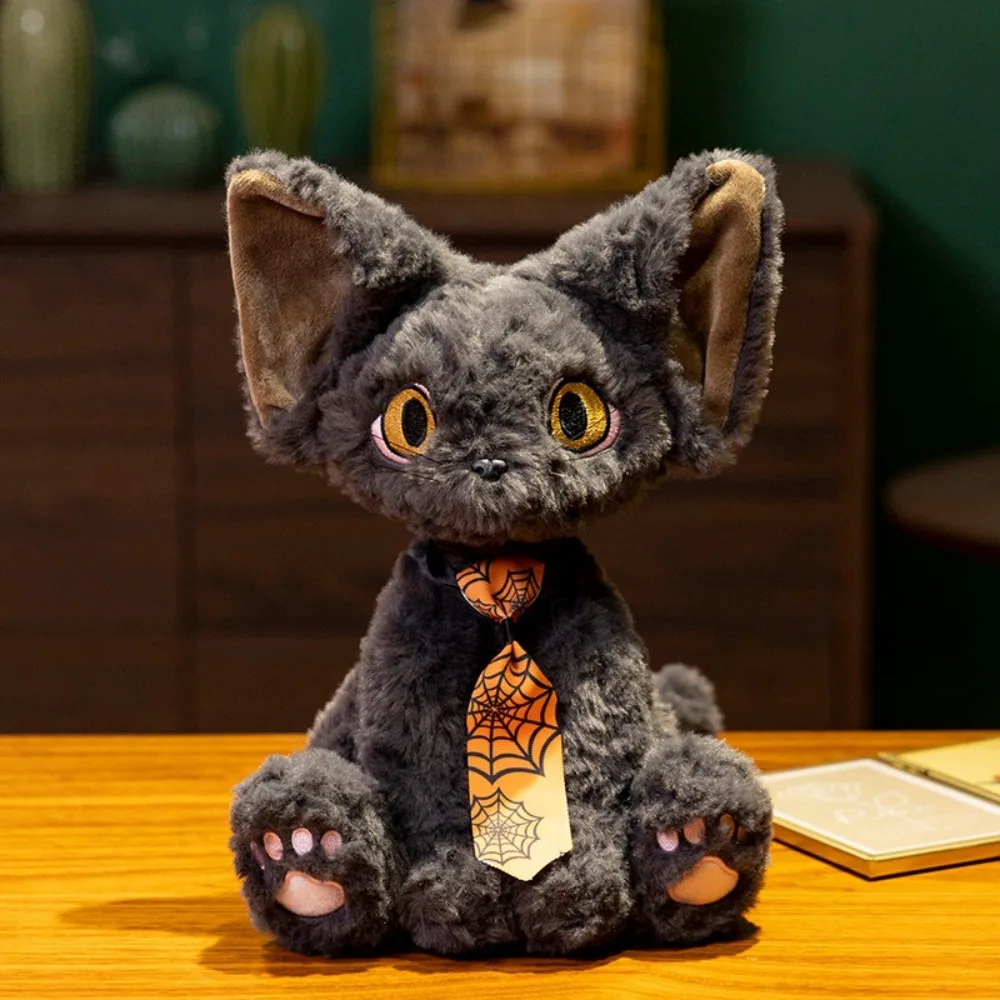 

Halloween Style Devon Rex Cat Plush Toy Pumpkin Basket Spider Web Tie Devon Rex Throw Pillow 30cm Soft Devon Rex Animal Doll