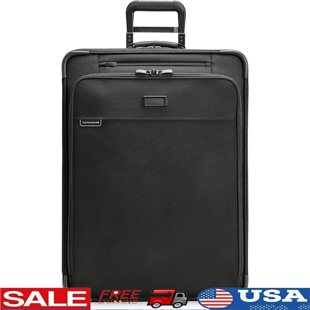 

Medium Expandable Checked Luggage Rolling Suitcase Softside Travel Bag Men Women Durable Wheels Self-Repairing Zipper Organizer