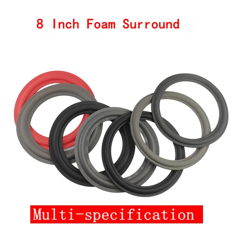 2 pçs 8 Polegada alto-falante espuma reparação suspensão surround anel dobrável gama completa woofer alto-falante substituição borda de espuma