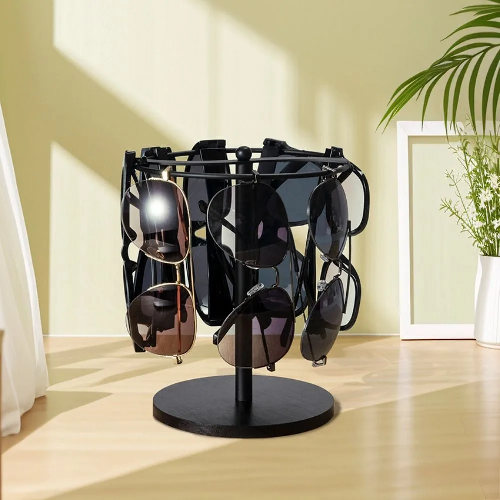 

Quality with Anti-Slip Base Sunglass Storage Holder Metal Space Saving Eyewear Display Stand Desktop Glasses Rack Bedroom