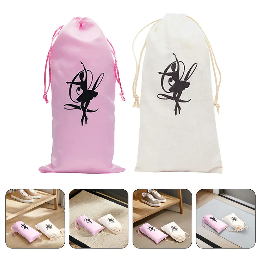 1 pair Shoes Storage Covers Halloween Christmas New Year Ballet Dance Shoes Bag Canvas Shoe Bag Ballet Shoes Bags Protective