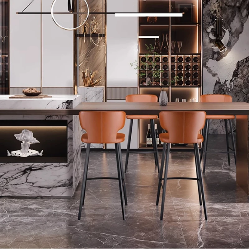 Ultralightfashion Bar Stools Nordic Luxury Gaming Sturdy Italian Bar Stools Nordic American Barber Metal Cadeira Home Furniture