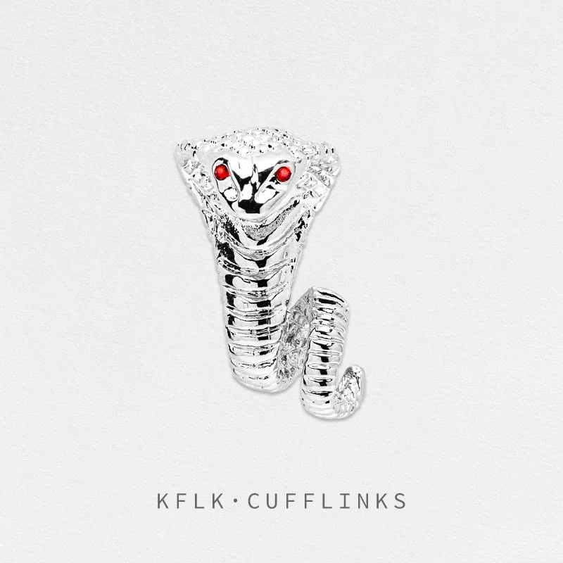 

KFLK Fashion King Cobra Brooch Pins Exquisite Brand Brooches For Women Mens Costumes Badge Brooch Jewelry Wholesale