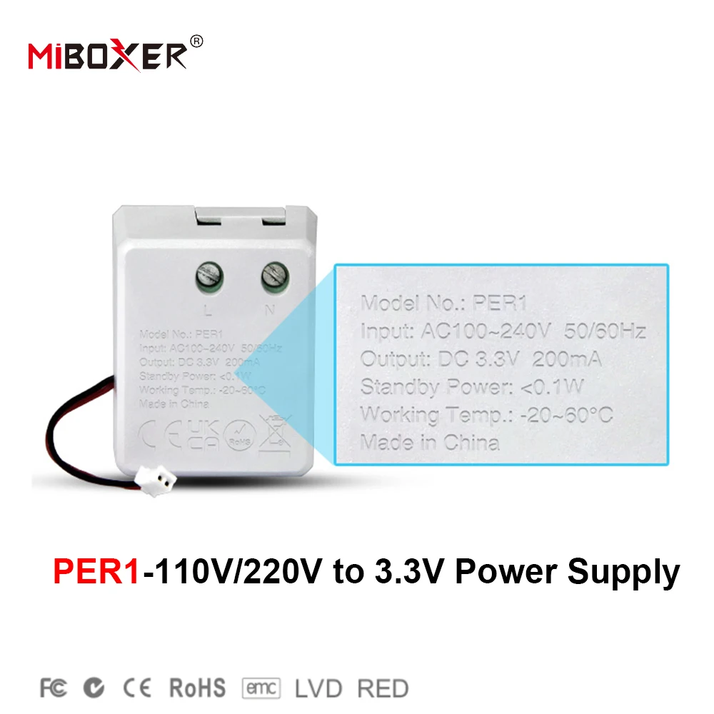 Miboxer  B8 PER1 3.3V Power Supply 2.4GHz Smart 8-Zone Touch Panel Adjust Brightness Switch RGB+CCT For Led Controller/lamp