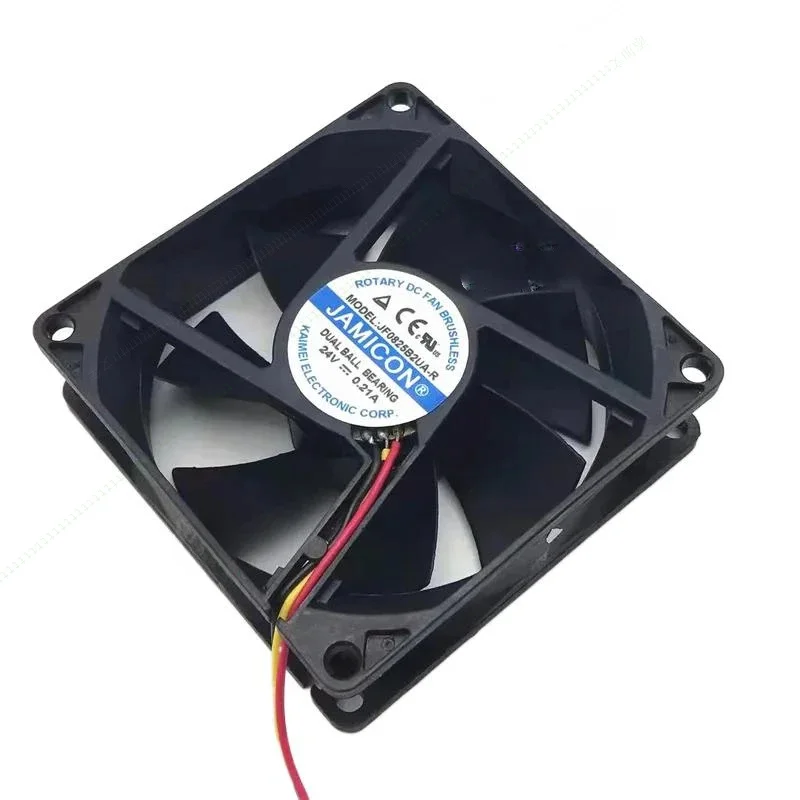

W Jamicon JF0825B2UA-R DC 24V 0.21A 3-wire 80x80x25mm Server Cooling Fan