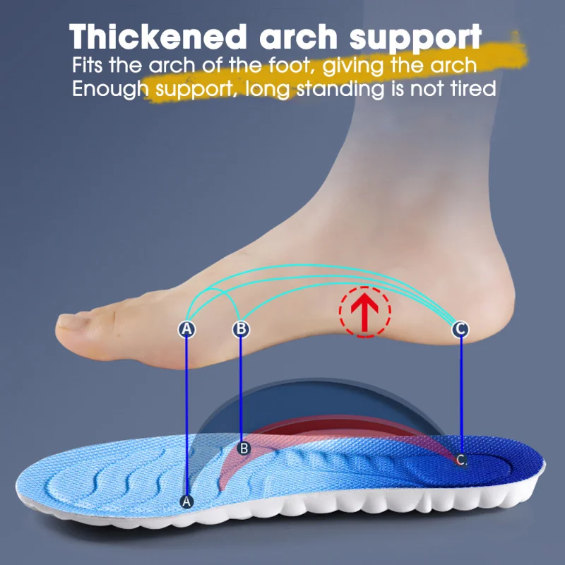 4D Cloud Technologie Sport Inlegzolen Voor Schoenen Pu Zool Zachte Ademend Schokabsorptie Kussen Running Orthopedische Zorg Inlegzolen