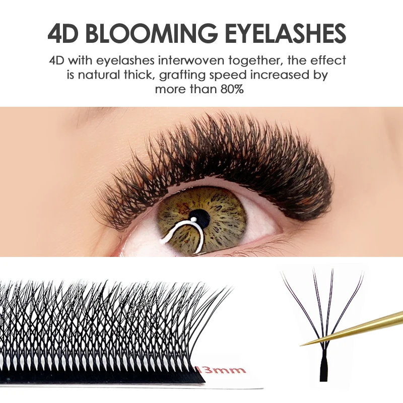 NATUHANA 3D 4D 5D W Eyelashe Extensions Double tips Automatic Flowering Lashes Eye Makeup Tools