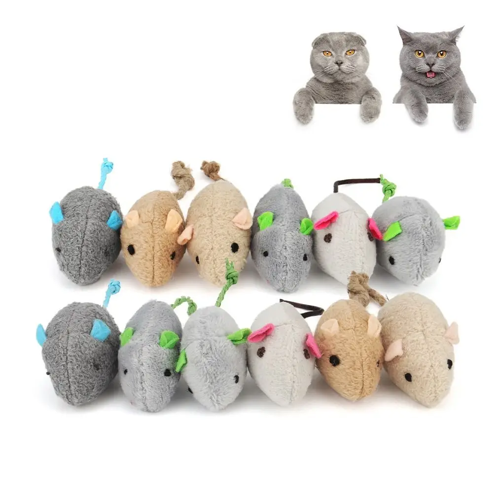 

2pcs Funny for Kitten Soft Interactive Cats Training Catnip Fake Mice Simulated Mouse