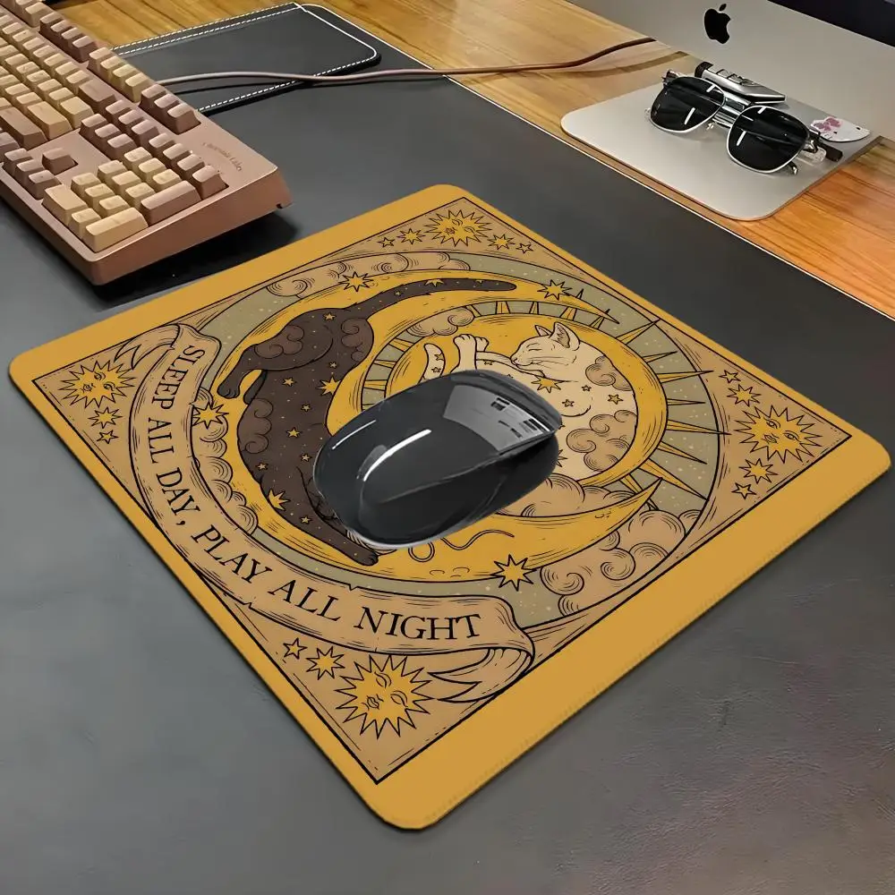 Creative Black cats Mouse Pad 40X45 Large Square Computer Office Game Table Mats Rubber Anti-slip Mousepads Small Decor Desk Pad