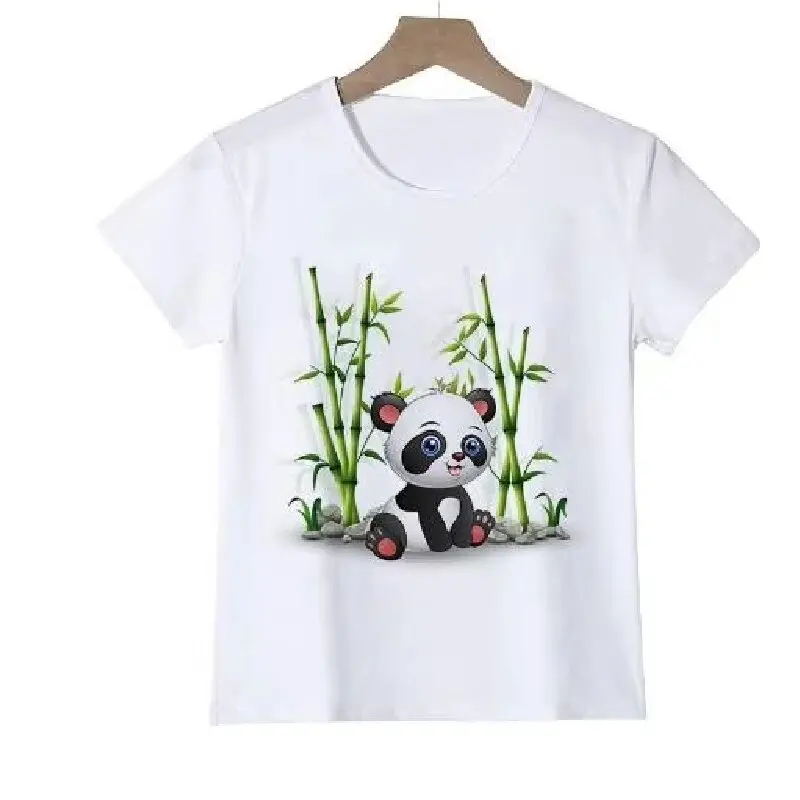 2025 T Shirt For Girls Birthday Baby Panda Children Clothing Tgirl Cute Bear Graphic T Shirts Kids Clothes Boys T