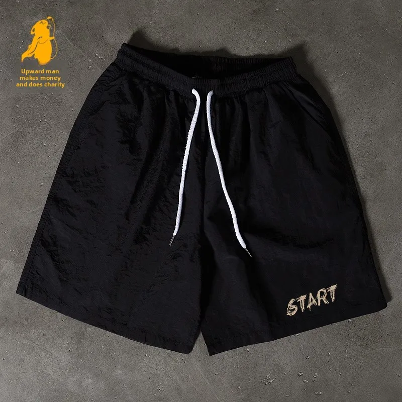 

Qui Dry для занятий спортом на открытом воздухе, мужские свободные повседневные молодежные активные спины, прямые ноги со средней талией, летние модные тенденции