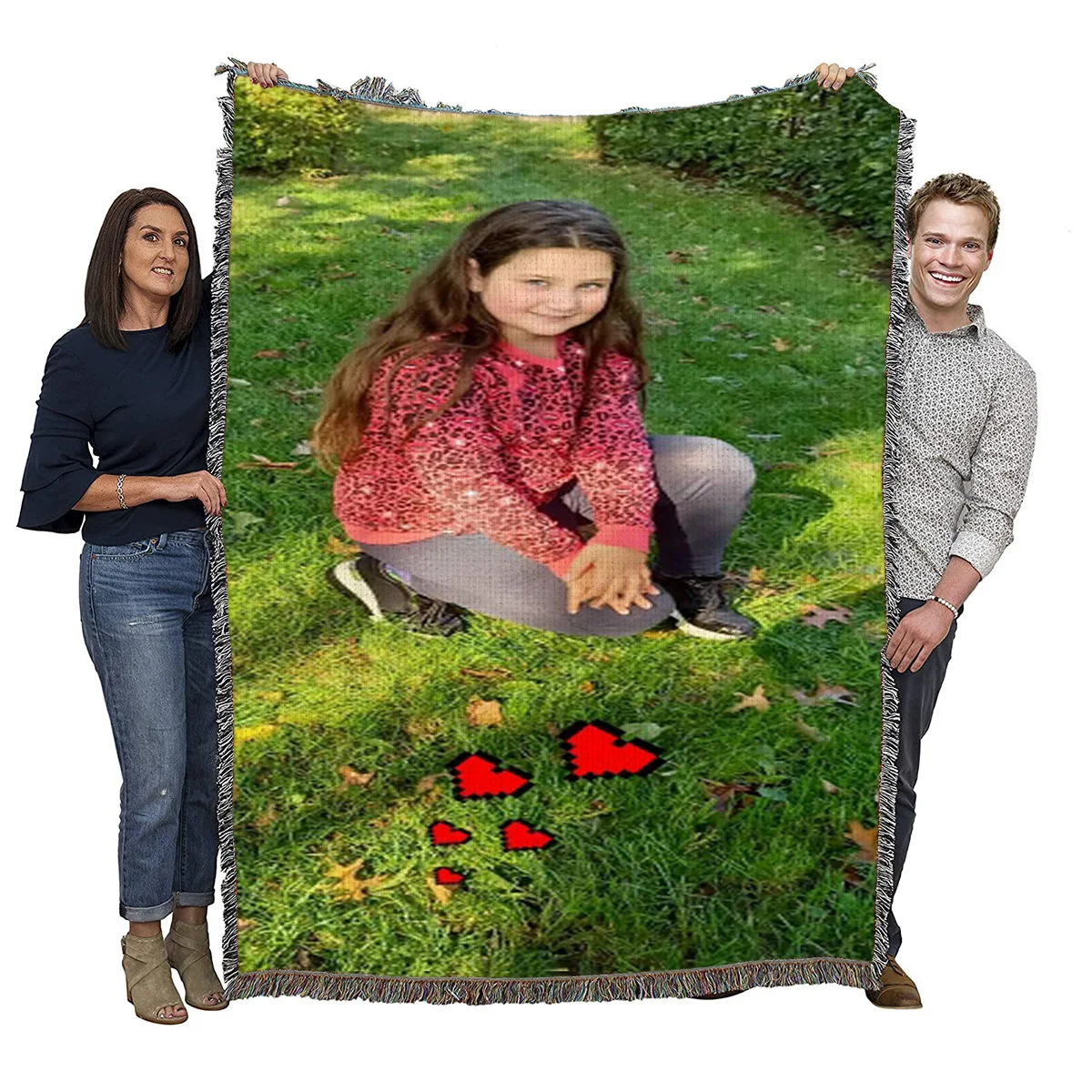 Foto personalizzate 3D tessitura filo coperta nappa divano coperta lavorata a maglia regali di compleanno immagine personalizzata coperta arazzo