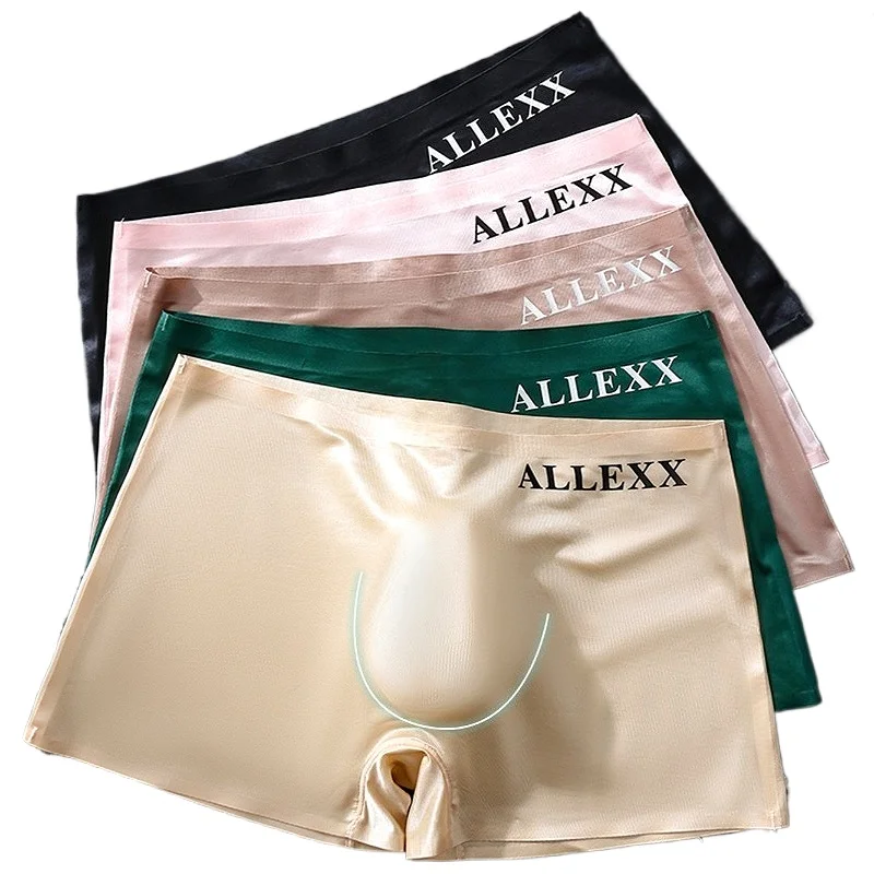 

3Pcs Glossy Sexy Underwear U Convex Pouch Men's Ultra-thin Boxer Shorts Seamless Stain Male Sports Transparent Panties Fitness