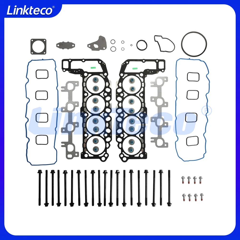 Engine Head Gasket Set Bolts Fit 4.7 L V8 EVA EVC 16 Valve For 99-03 Jeep Grand Cherokee Dodge Ram 1500 Durango Dakota 4.7L