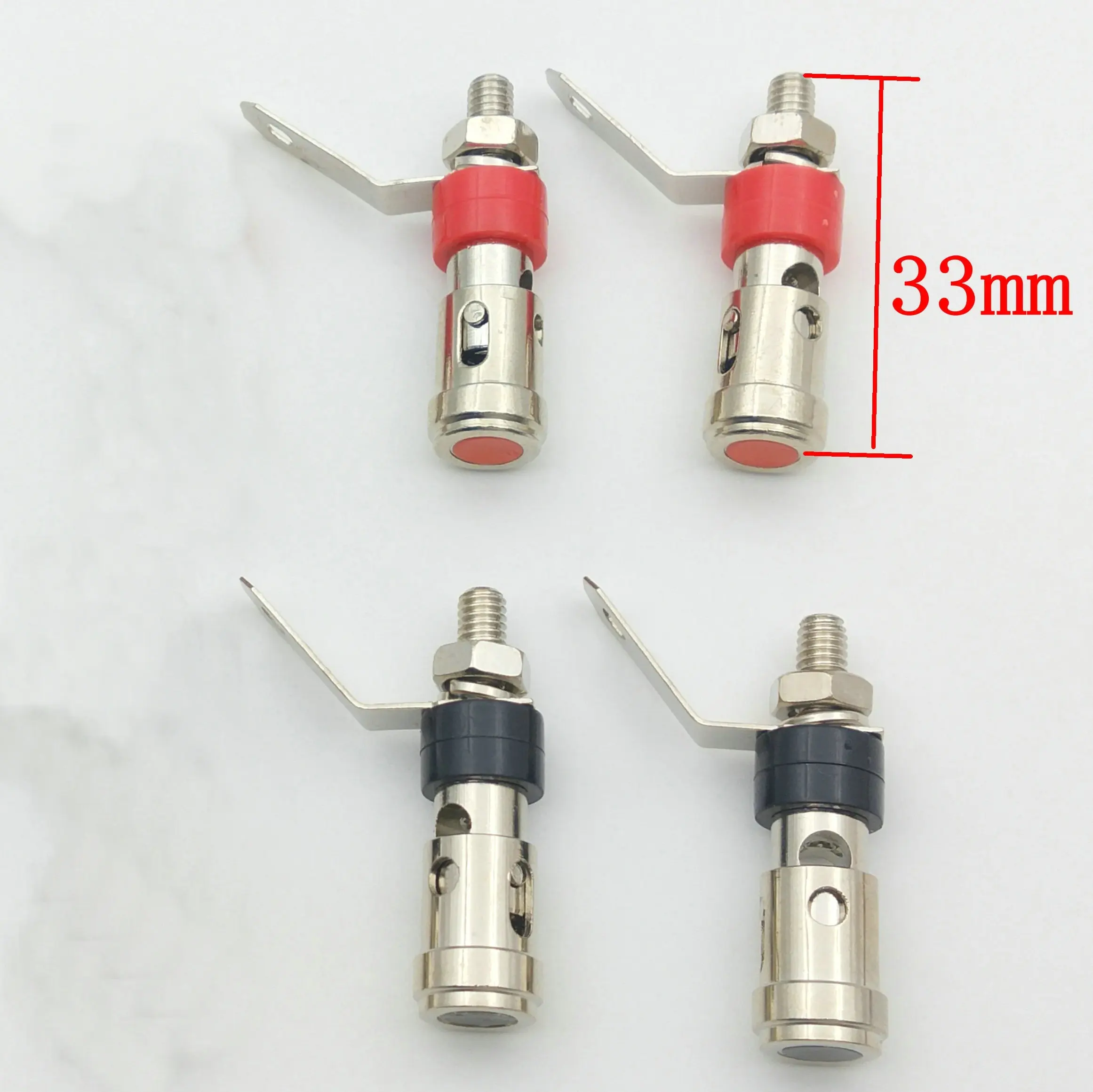 4PCS mini 2mm L Banana Audio Plug Jack Socket Connector with Spring inside