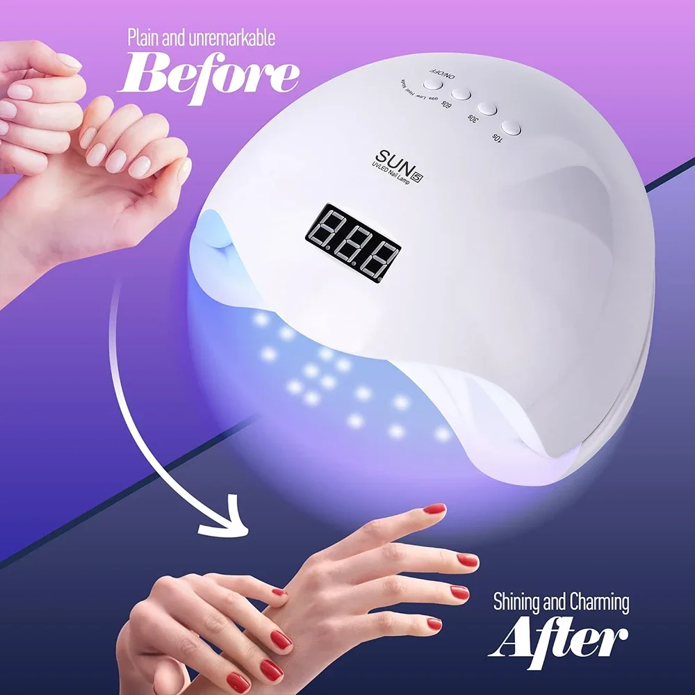 48 W nageldroger gel nagellak uithardend LED UV-licht met 4 timers automatische sensor LCD-scherm professionele nail art tools