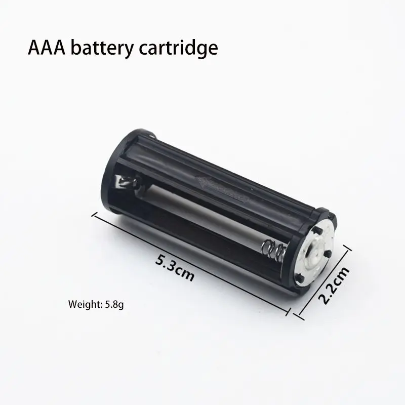 1Pc Black Battery Holder Cylindrical Battery Adapte for 3*AAA Batteries Flashlight Battery Converter Adapter Battery Holder Rack