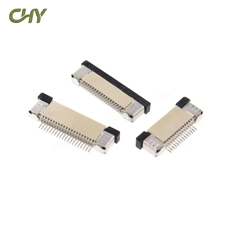 10PCS FPC/FFC Connector, Vertical SMT with Lock, Drawer Type, 0.5/1.0mm Pitch, Flexible Flat Cable Connector, 4/6/8/10/12/14/60P
