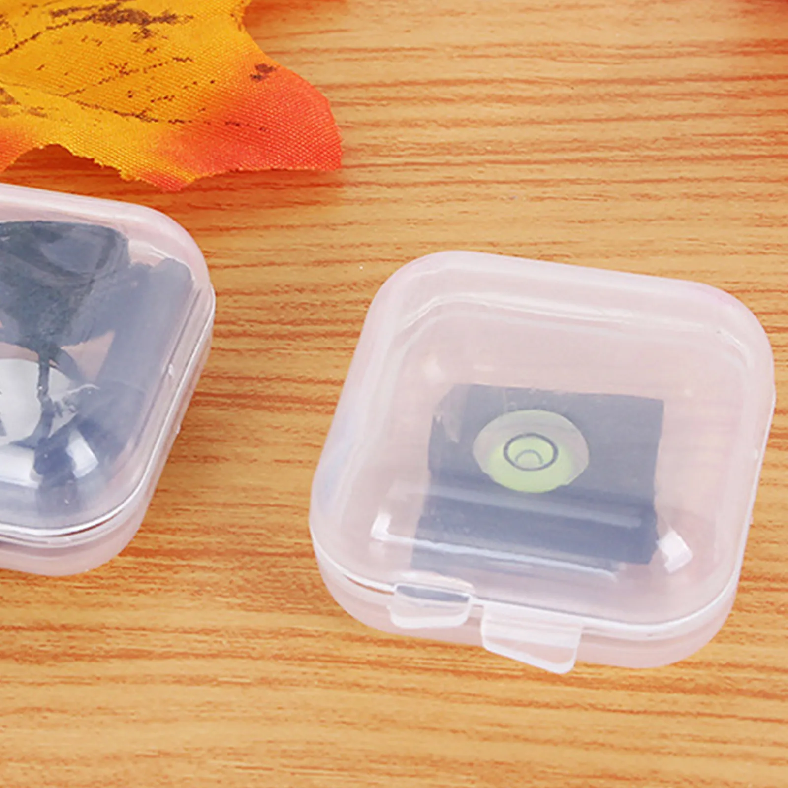 Portable Storage Box Clear for Jewelry Organizing Mini Plastic Containers with Hinged Lid for Pills Beads Hardware Durable