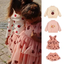 2026 KS Children's Clothing Baby Girls Beetle Sequined Dresses Kids Skirts Winter Toddler Girls Jackets Thickened Cotton Coats