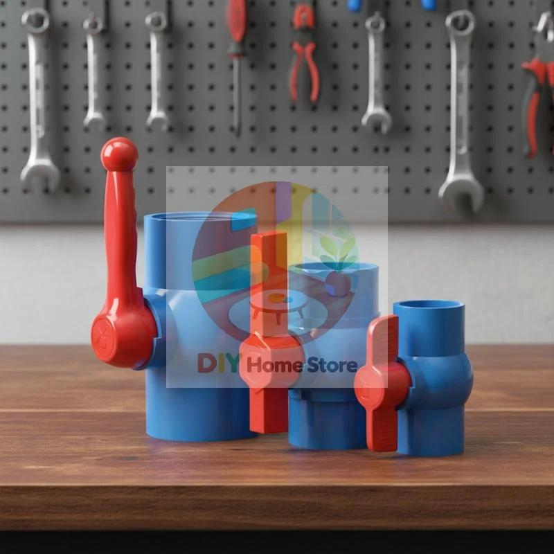 Multi-Use PVC Ball Valve 20~32mm I.D Flow Control Adapter for Aquarium Fish Tank Irrigation Plumbing Fittings