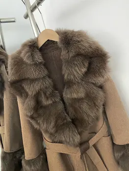 10 best sales Casaco com gola e punhos de pele - №9