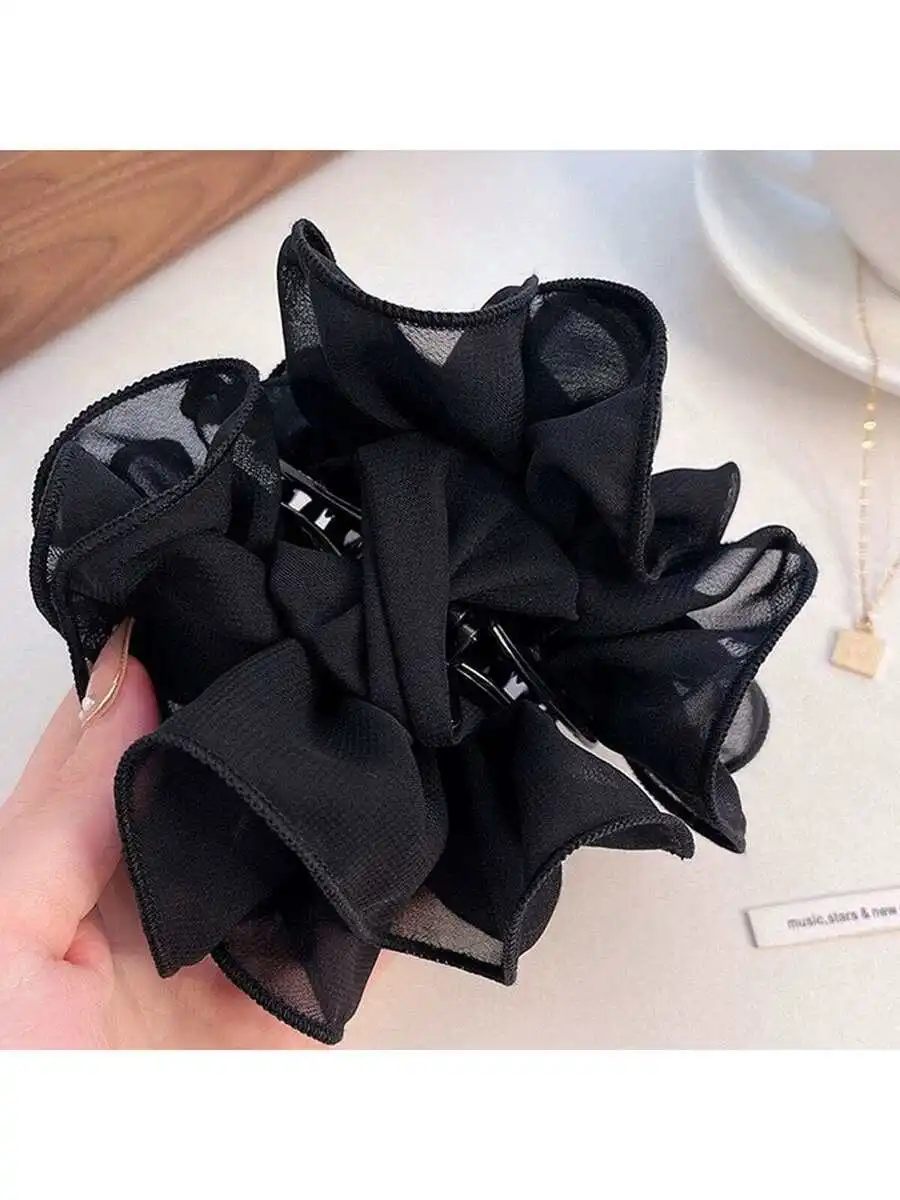 

Romantic Large Mesh Multi Layer Flower Hair Claw For Women Bohemian Style Elegant Hair Accessory