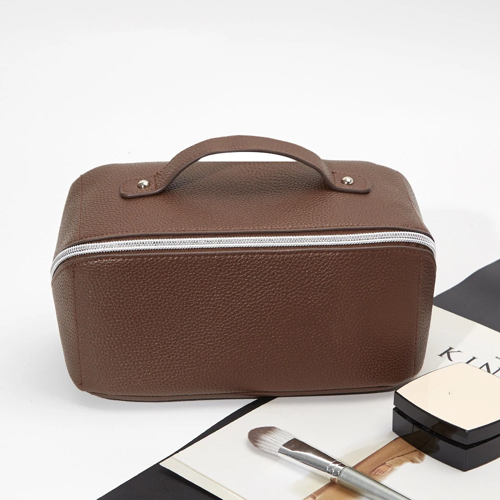 Women PU Leather Makeup Bag Multi layer Storage Pouch Travel Large Capacity Toilet Bags Thickened Waterproof Cosmetic Handbags