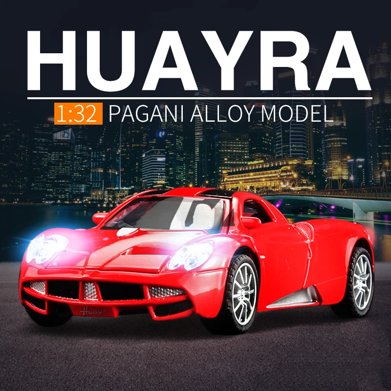 1:32 Pagani Huayra Alloy Sports Car Model Diecasts Metal Toy Vehicles Car Model Simulation Sound Light Collection Gift