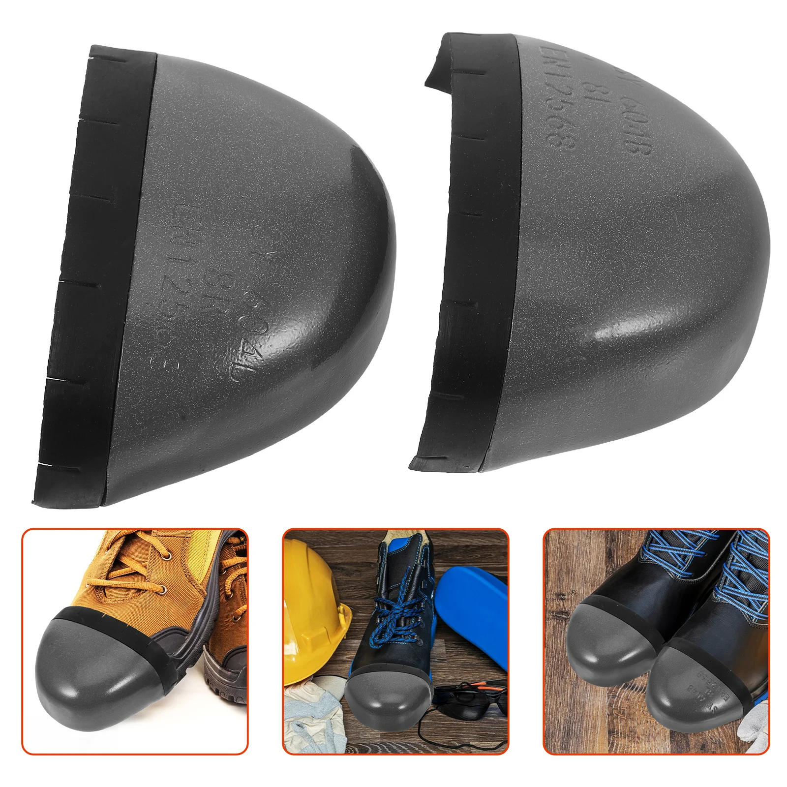 

2pcs Steel Cap Overshoes Composite Toe Inserts For Shoes Anti Static Anti Puncture Work Boot Toe Protector Labor Insurance