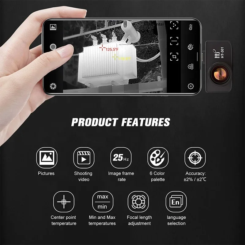 2026 IR عالي الدقة 384 Android iOS Pro-grade Thermal Imager 25 هرتز كاميرا حرارية للهواتف الذكية