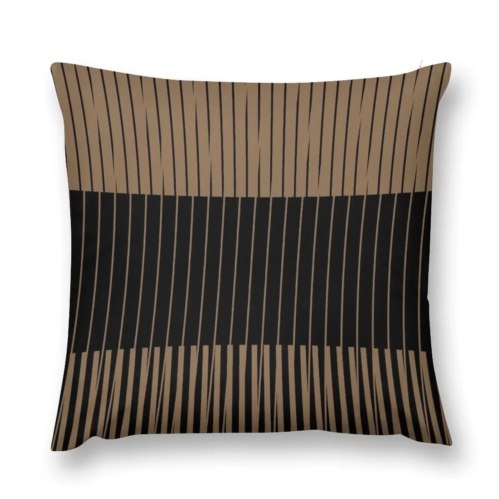 

Brown Tan and Black Stripes Throw Pillow Pillow Cases Luxury Pillow Cover christmas case