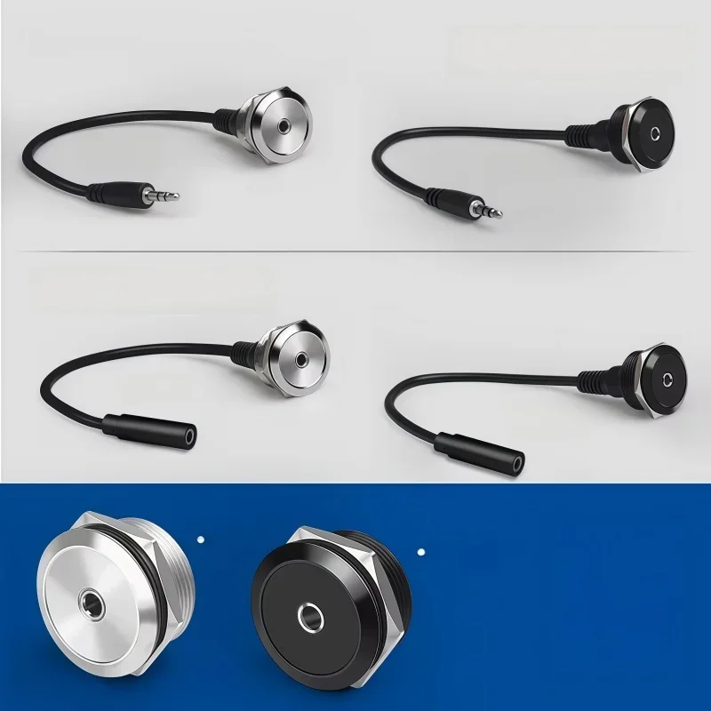 Metal Round C Type 3.5 Earphone Welding Audio Module 3.5 Audio Socket Dual Audio Earphone Accessories Welding-Free