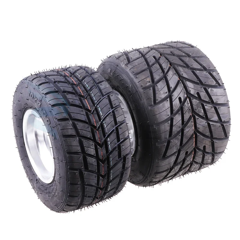 168 Go Kart Racing Rain Tires wheels DIY Karting Front 10x4.50-5 Rear 11x7.10-5 Road Vacuum Tyre With 5 inch Aluminium Alloy Hub