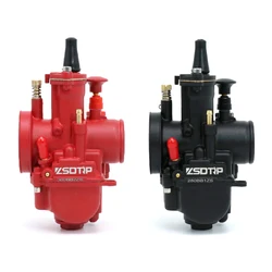 ZSDTRP-Motorcycle Carburetor 21-34mm Flat Curtain Carburetor Keihin for Keihin PWK 2/4T ATV Dirt Bike With Power Jet Motocross