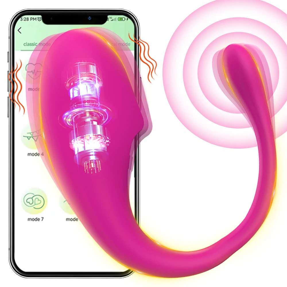 Vibrador portátil con aplicación de Control de larga distancia, consolador estimulador Vaginal de punto G, bragas vibratorias, Juguetes sexuales femeninos para mujeres adultas