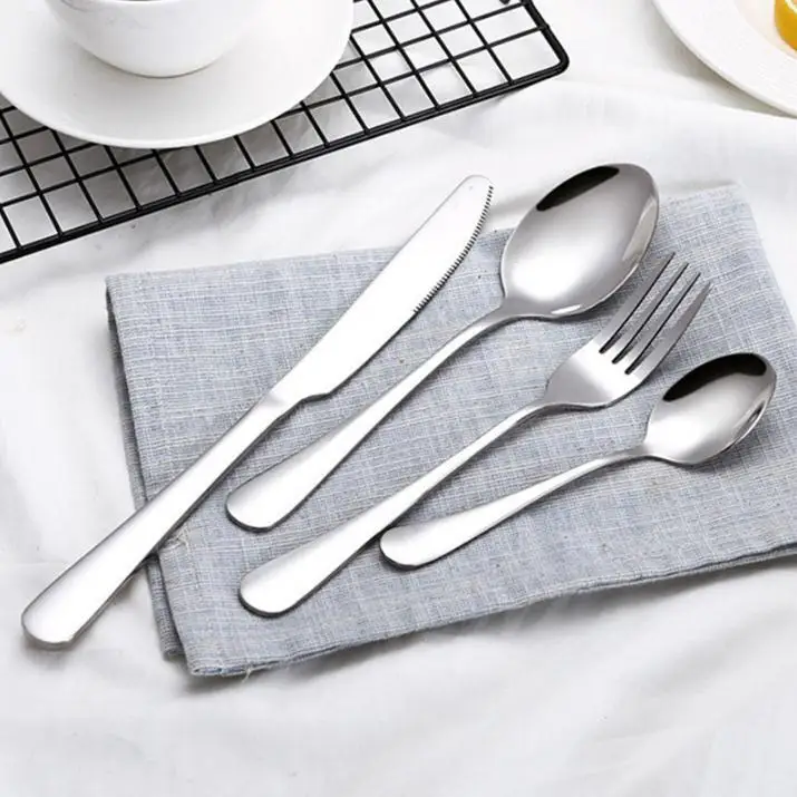 100 Sets Gold Tableware Stainless Steel Cutlery Set 4 Gold Knife Cutlery Gold Knife Spoon Dinner Wholesale