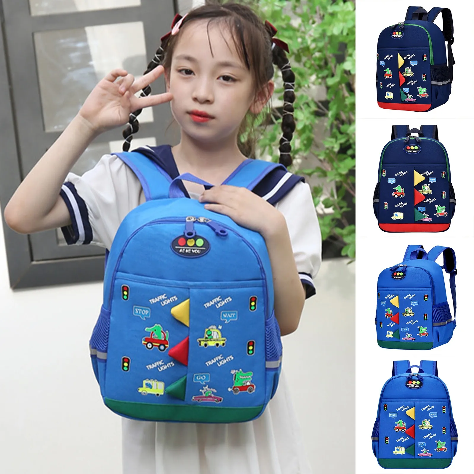 

Детский школьный рюкзак с дорожным мультяшным принтом, красочная сумка для малышей, школьные сумки, детский рюкзак с дорожным рисунком