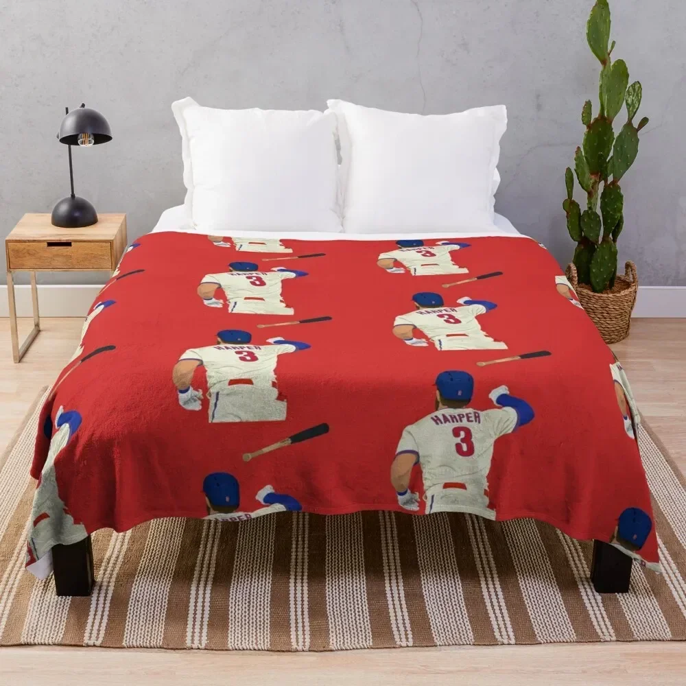 

Bryce Harper Bat Flip Throw Blanket Air Conditioner Soft Blanket for Office Home