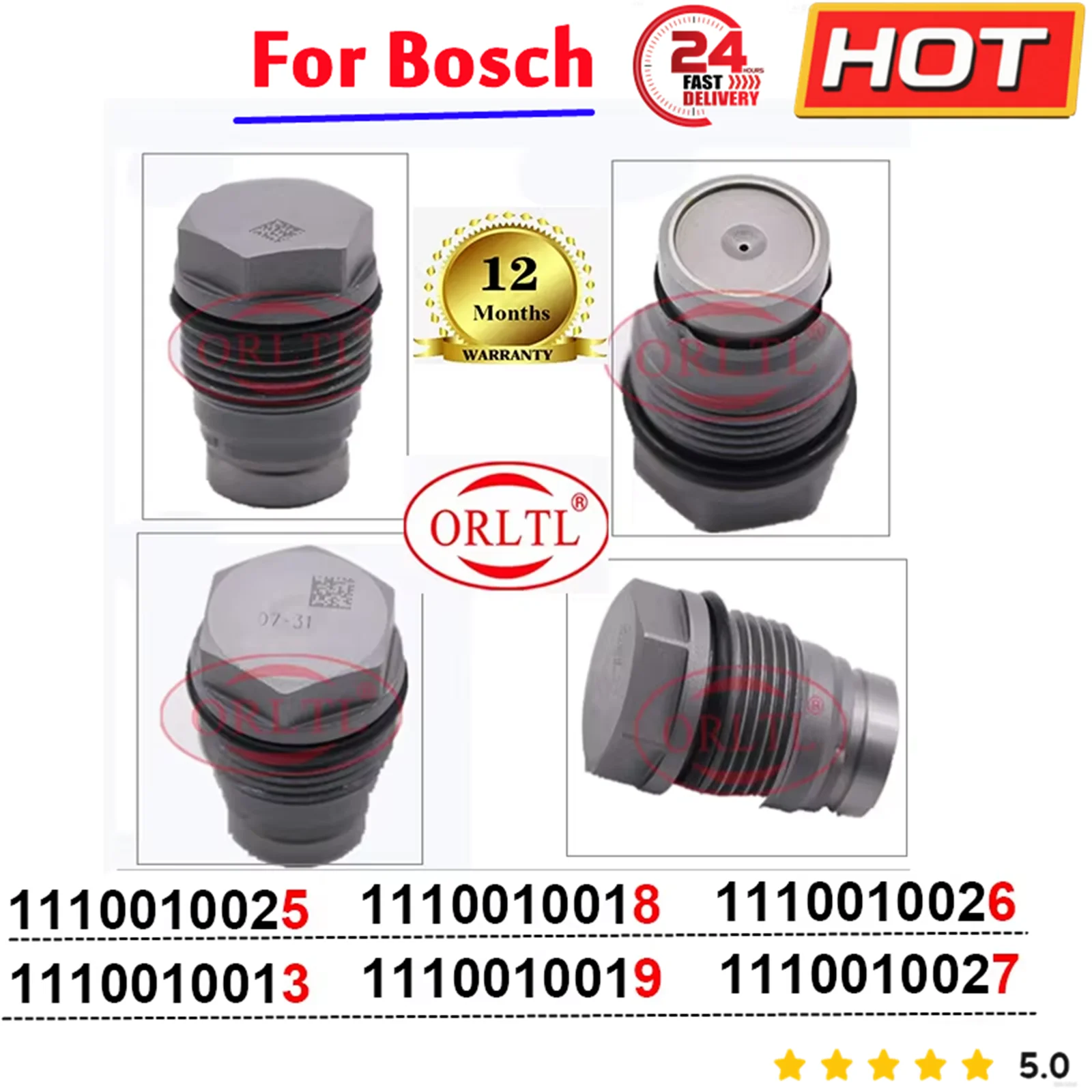 

New 1110010013 1110010019 Common Rail Diesel Fuel Pressure Relief Valve 1110010027 1110010025 1110010018 1110010026 for BOSCH