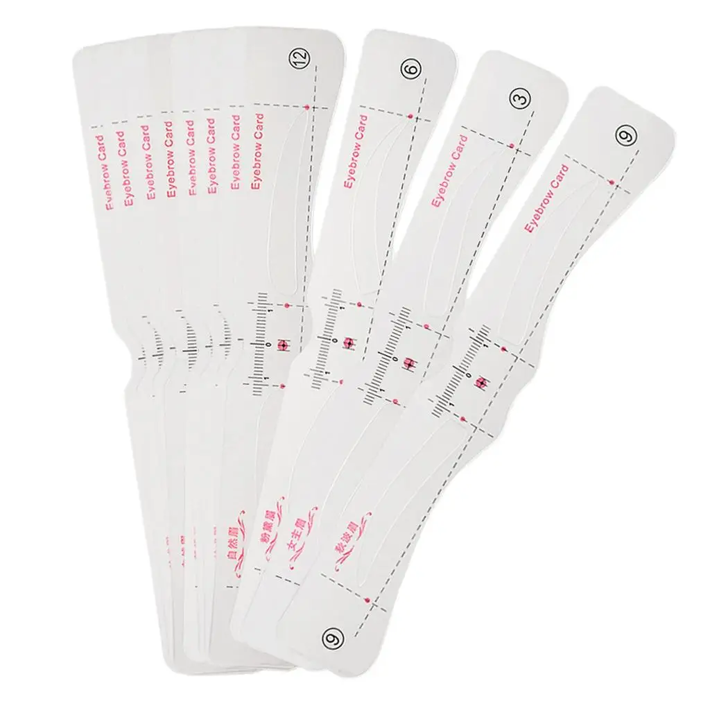 Zestaw szablonów silikonowych do definiowania brwi, narzędzie do samodzielnego modelowania i stylizacji brwi do makijażu.