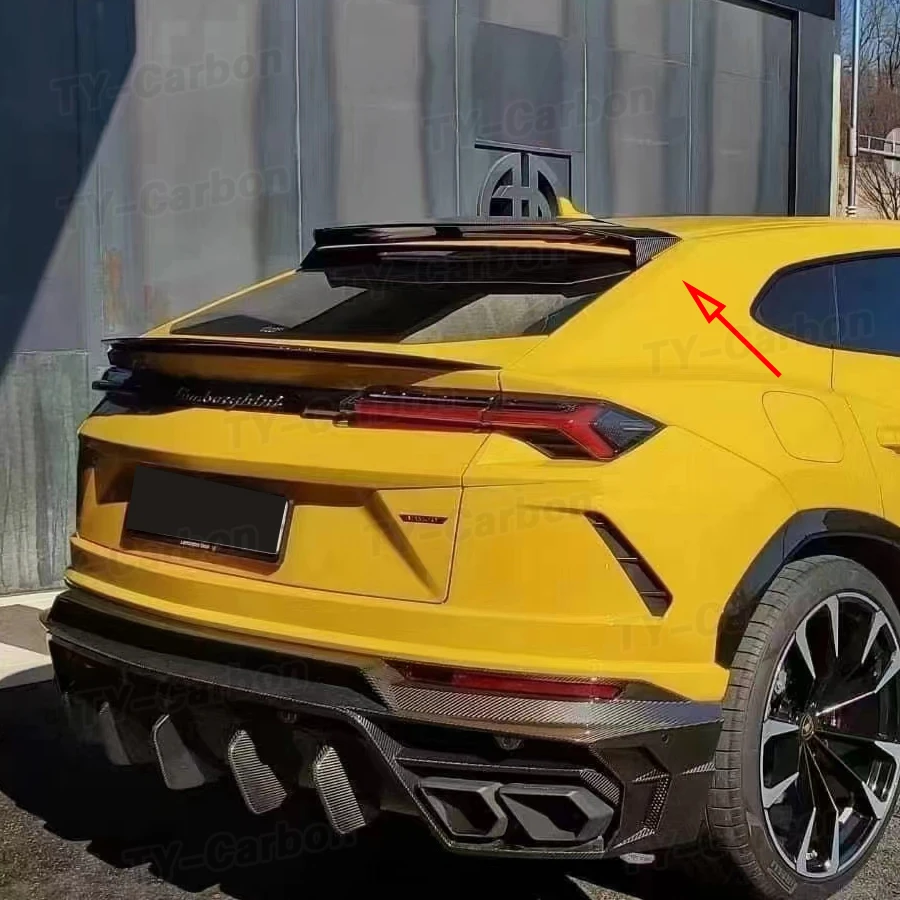 For Lamborghini URUS Roof Spoiler Rear Trunk Spoiler 2017+ Real Dry Carbon Fiber MSY Style Car Tail Trunk Boot Decoration FRP