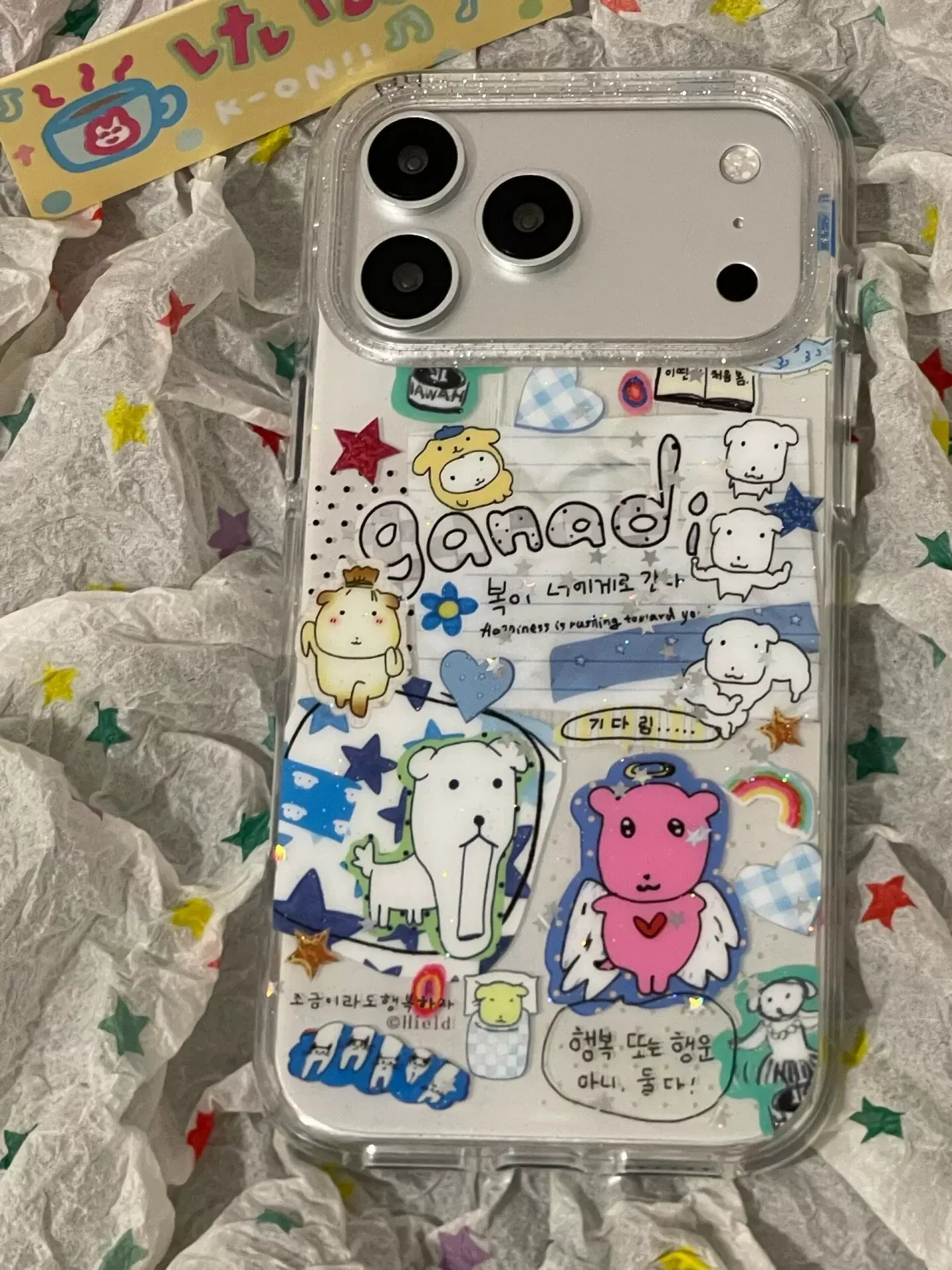 Fun Cartoon Cute Dog Graffiti Colorful Phone Case For iPhone 18 17 16 15 14 13 12 11 Pro XR XS X Max 8 7 Plus MINI Kawaii Cover