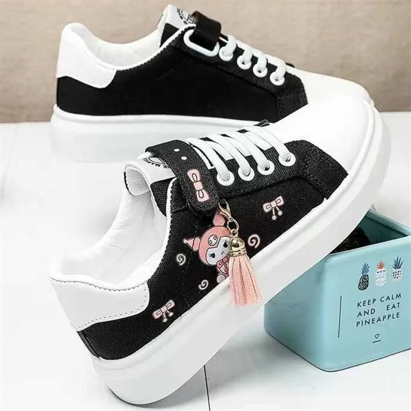 

Sanrio student board shoes kuromi girls canvas shoes low top preppy girls fashion new spring casual shoes