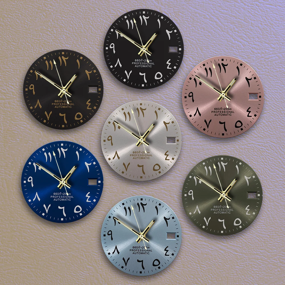 Best sellers 28.5mm S Logo NH35 Dial Arabic dial Fit NH36 Movement Watch Modification Accessories