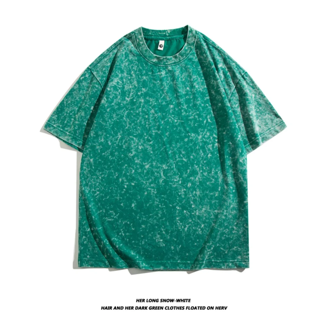 

230g 100% Cotton Men's Plus Size Batik Washed T-shirts Spring Blank Pre-shrunk Digital Printing Vintage Tee Premium Quality Tops