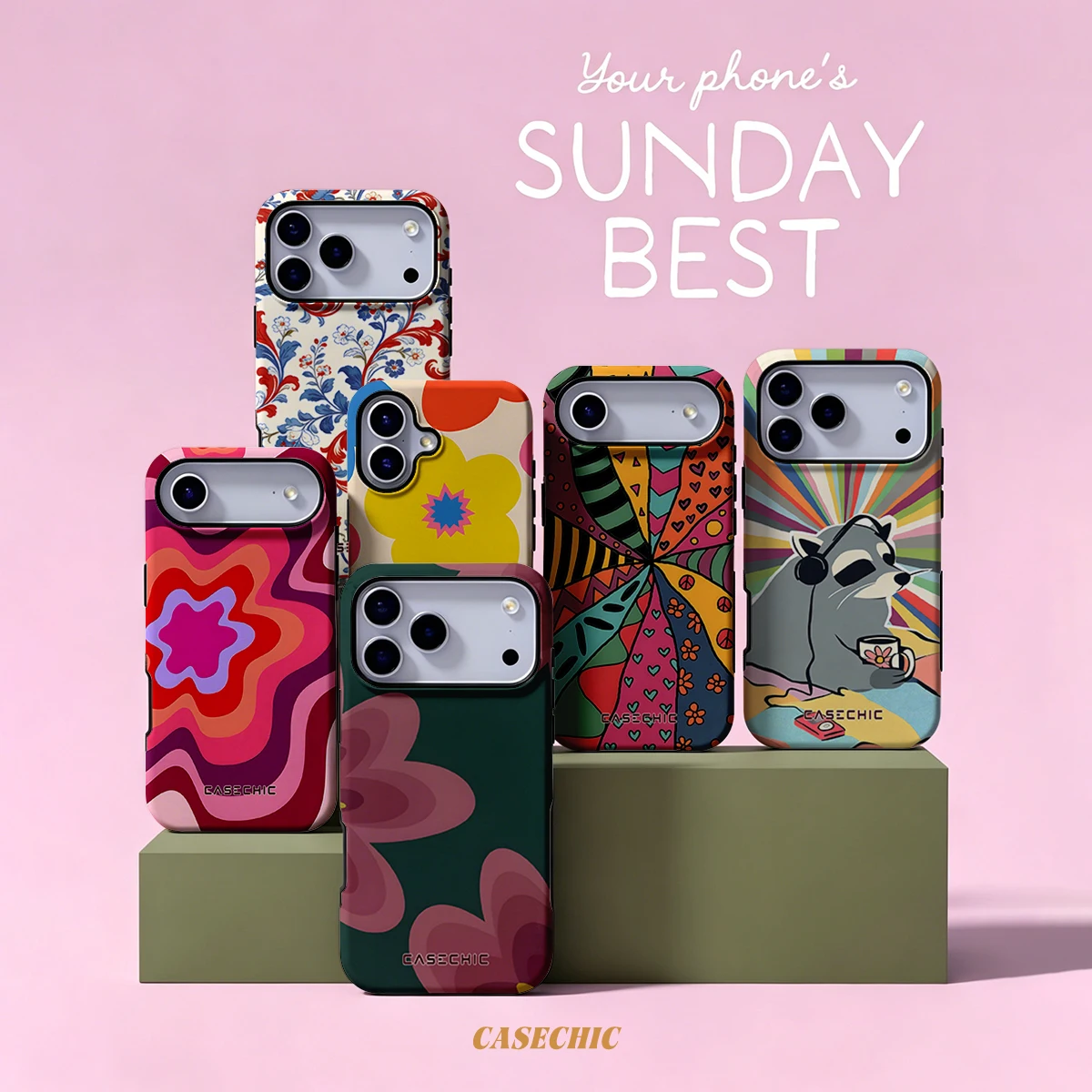Retro Pink Daisy For Samsung Galaxy S26 Ultra A56 Exquisitely Pattern Double Protective Phone Cover Cases CaseChic