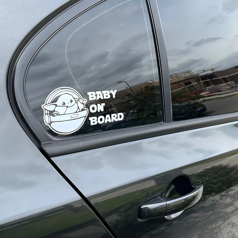 ملصقات ممتصة للصدمات للسيارة على متن طفل يودا، شارات تحذيرية لديكور شاحنة ذيل النوافذ، ديكور مضحك